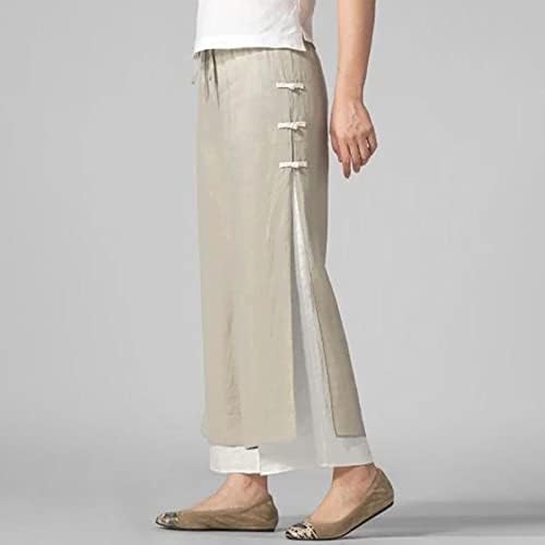 Миашуи деловни панталони за жени со големина 14 се протегаат женски блок во боја, широко нозе, пад на работа, пад на работа за работа
