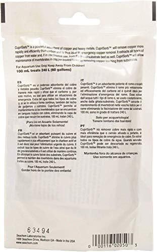 Seachem 2 пакет Cuprisorb, 2,1 унци, третман со вода во аквариум за отстранувач на бакар и тешки метали