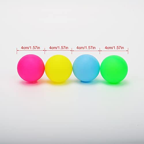 12 парчиња топки за пинг -понг, 5 см розова пластична пинг -понг забавни топки обоени табели тенис топка за пинг -понг игри забава