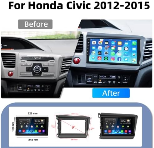 2g+32G Android Автомобил Стерео За Honda Civic 2012 2013 2014 2015 со GPS Навигација, Podofo 9 Инчен Екран На Допир Андроид Автомобил