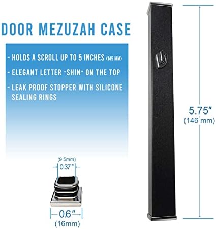 Сина бела продавница Елегантна модерна врата Мезуза кутија 5,75 , Taupe Self Stick, за затворено и на отворено