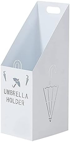 Зесус Метал чадор стојат цврсти елегантни влезни простори за заштеда со кука и отстранлив фиока за дожд за украси за домашни канцеларии/бели