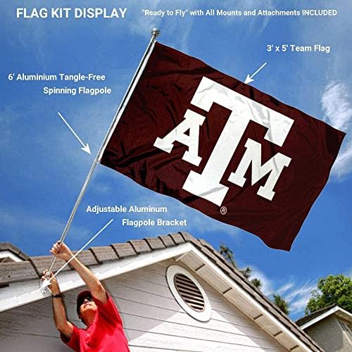 Универзитет Тексас А & М Универзитет 3х5 и пакет за монтирање на знамиња и столбови