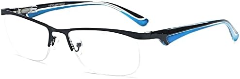 Vevesmundo метални очила за читање мажи Пролет шарки класичен дизајн на половина рамка правоаголни HD читатели очила за очила