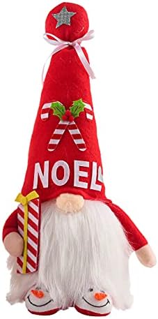Седи осветлена кукла за кукли Божиќна кукла Дедо Мраз, безлична домашна декор, пластични божиќни куки за украси