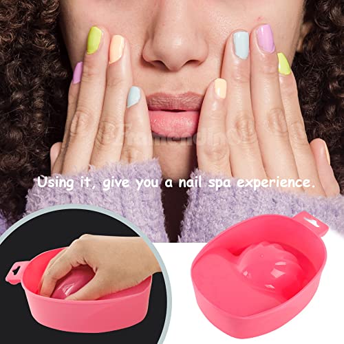 Framendino, 4 пакувани розови нокти натопени садови маникир лак за натопување чинии за третман на отстранувач на уметничко полирање