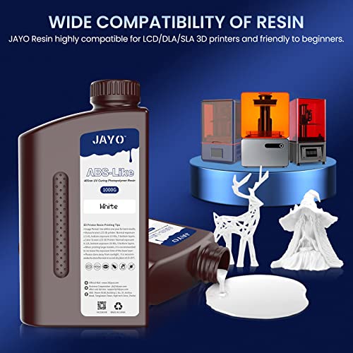 Смола од 3Д печатач во форма на Jayo ABS, дупчење 405NM Брза УВ-лекување фотополимерна смола со голема цврстина и цврстина, низок мирис и ниско