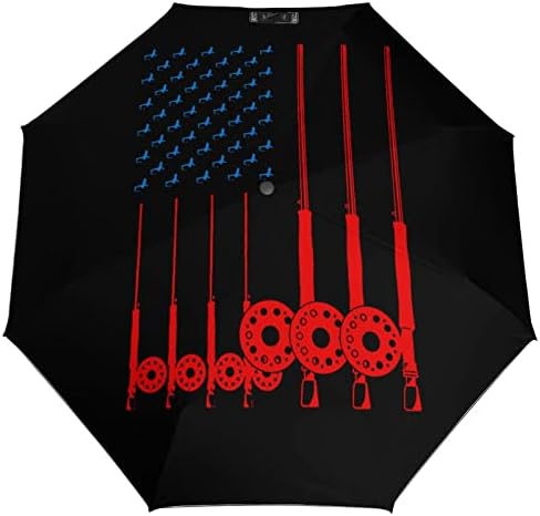 Летаат Риболов Американското Знаме 3 Пати Автоматски Отвори Затвори Анти-УВ Чадор Патување Чадор Преносни Летни Чадори
