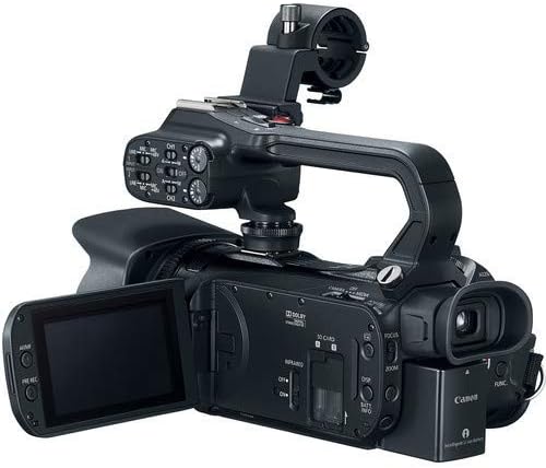Canon XA11 Компактен Full HD Камера со HDMI И Композитни Излез Режисер Пакет. Вклучува Дополнителна Батерија, Куќиште, ЛЕД Светло, Надворешен Монитор, Професионален Микрофон