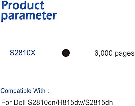 Компатибилен кертриџ за тонер S2810x S2810X што се користи за Dell S2810DN H815DW S2815DN