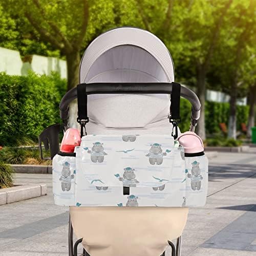 Организаторите на шетачи на бебето на KFBE, Универзал со 2 држач за чаши и одвојување на лентата за рамо, голем капацитет, 17'''x6'''x6 '' H080659
