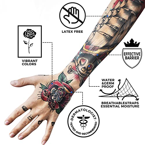 BFONS 6 Ролна Тетоважа Последователна Нега Водоотпорни Завои Тетоважа Прикривање Лента, Тетоважа Материјали И Опрема Втора Кожа Заштитни
