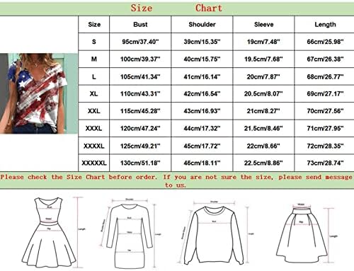 Маица Жените Лабава Денот На Независноста За Жените Печати Дневно Летни Кошули За Женски В Вратот Тенк Блузи Американски
