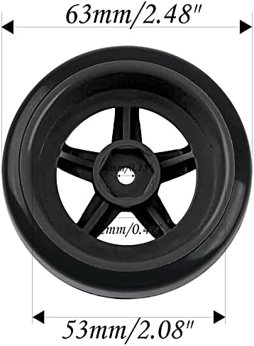 HircQoo 5-Skeope RC 12mm Hex Hub Wheel Wheel Imps & гумени гуми компатибилни со HSP Tamiya HPI Kyosho 1/10 On-Road Touring Car, Wltoys