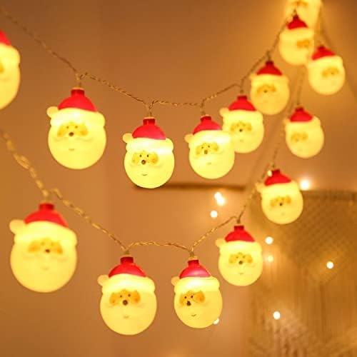 Божиќни низа светла ， Дедо Мраз за Дедо Мраз, декоративни жици. Водоотпорна батерија управуваше со предводени Божиќни светла за украси на