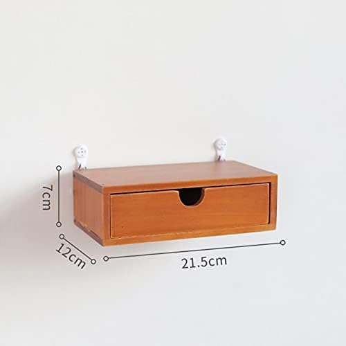 Anncus гроздобер wallид што виси дрвена кутија DIY фиока за складирање полица за накит кутија козметика организатор работна површина