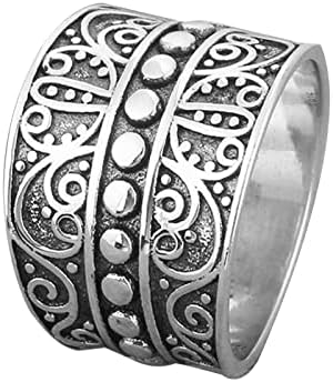 Womenенски ветувачки ringsвони машки гроздобер не'рѓосувачки челик за појавување на прстени за жени ретро парови прстени подароци за накит