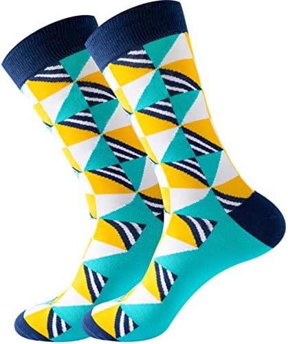 Термички чорапи за жени возрасни унисекс решетки за геометрија печатење шарени улични личности Божиќни чорапи за жени
