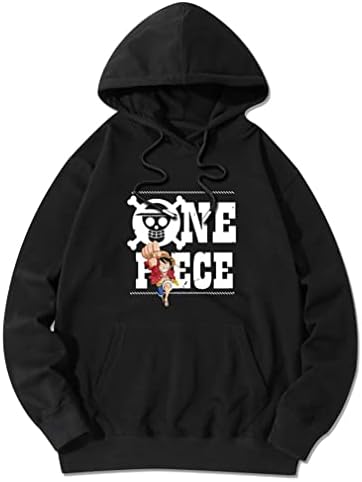 Ubeisy Symish One Piece Hoodie Anime Monkey D Luffy Hooded luctring pulverover дуксери за дуксери за облека