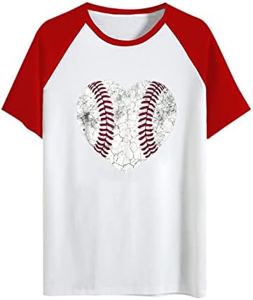 Livingивеење живот покрај шевовите, жените врвови бејзбол мајки маици со смешно велејќи дека бојата блок со краток ракав Туника манки