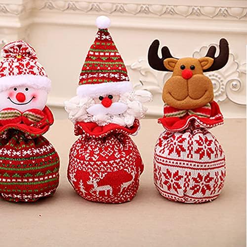 Тодозо Божиќни Кукли Чанти Кеси За Бонбони Празнични Торби Со Врвки Подароци Дедо Мраз Масовно Детско Полнење Кеси За Контејнери Планер