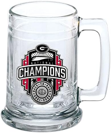 Наследство Калај Џорџија Булдози 2022-23 Национално Првенство Пиво Штајн Стакло | 15 Унца Пиво Стакло Во Германски Стил | Сложено Изработена