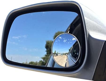 Најновата Надградба Слепа Точка Огледало, Засилувач 2 Круг HD Стакло Конвексни Алуминиумска Рамка Широк Агол Ретровизор За Сите