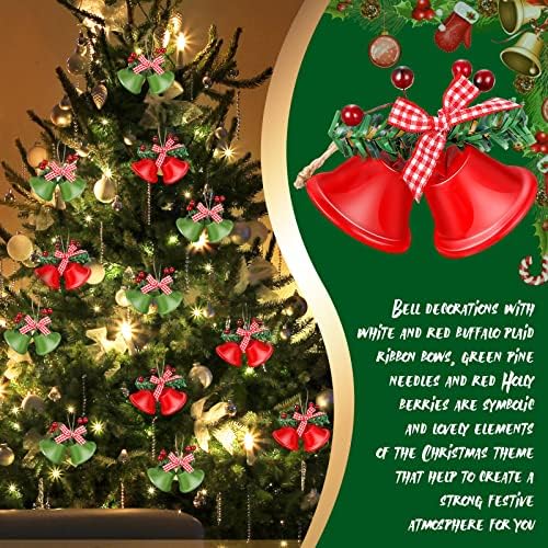 12 Парчиња Елка Ѕвона Орнаменти Метални Божиќни Ѕвона Новогодишна Елка Висечки Украси Божиќни Лакови Ѕвона Од Санки За Занаети Празнична