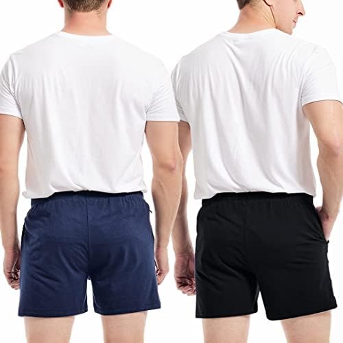 Aimpact Mens Lounge Shorts Дишење меки 4 инчи лесни едноставни активни шорцеви