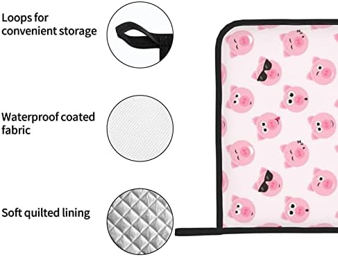 Смешно розово свинско лице квадратно изолирано тава рампа-8x8 инчи дебела, топла отпорна изолација.