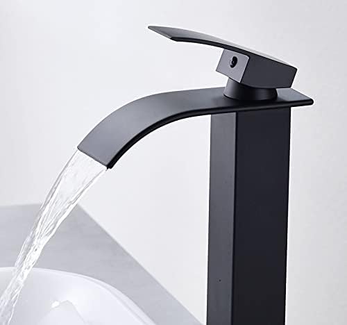Висока тапа за садови за бања, водопад единечна рачка една дупка миксер за мијалник за мијалник за мијалник, миксер за монтирање на