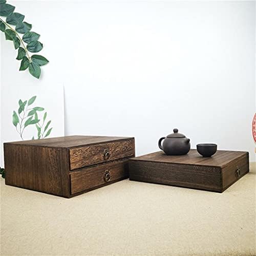 Кутија за накит дрвена кутија за складирање фиока тип разгледница сандери организатор кутија рачно изработена занаетчиска контејнер
