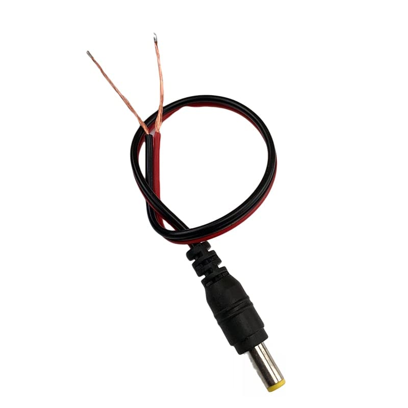 DNNAM 10PCS 5.5x2.1mm машки DC приклучок за напојување CCTV PSU Pigtail Cable Jack 12V