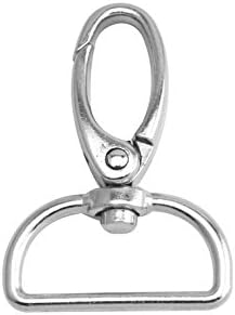 Wuuycoky Silvery 1,5 Внатрешен дијаметар овален прстен маслиново тока јастог спојки вртливите куки за прицврстување од 10