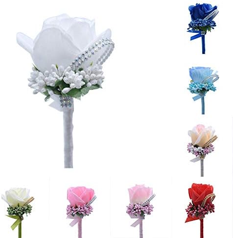wsloftygyd -возбудлива крпа роза од розово цвеќе брош игла за украс за младоженецот невестински свадбеник - светло виолетова