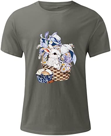 2023 Нова машка Велигденска модна рекреација мека и удобна памучна мала печатена маица со маички маички