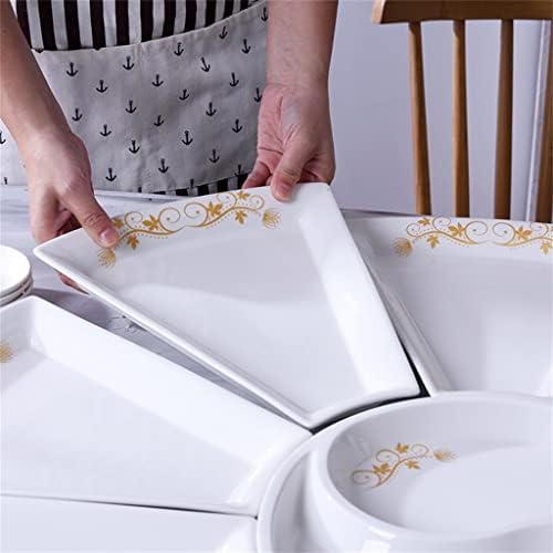 TJLSS Platter Комбинација на прибор за домашни работи Керамички садови за садови за садови за садови за повторно обединување вечера