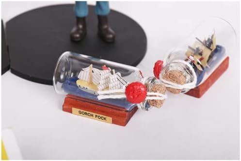 Аида БЗ 6 парчиња чамец со шише, стаклено шише Брод Брод Медитерански стил Декорација на лебдат шише за домашна дневна соба Детска