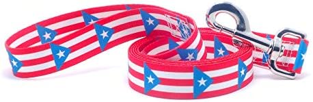 Јака за кучиња И Поводник Поставени Со Знамето На Порторико | Одлично За Празници, Специјални Настани, Фестивали, Денови На Независност
