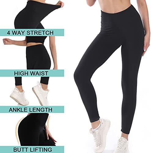 XGXL меки истегнати хеланки за жени - контролни хулахопки со високи половини за јога панталони за вежбање на легирање на компресија