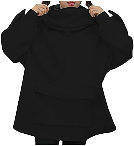 Tantsенски женски дуксер за дуксери за зашивање тродимензионален џеб за надворешна облека симпатичен дизајн основен пулвер џемпер
