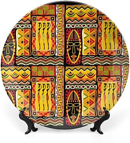 Африкански тенџере историски елементи керамички декоративни плочи со штанд коска Кина виси украси десертни плочи