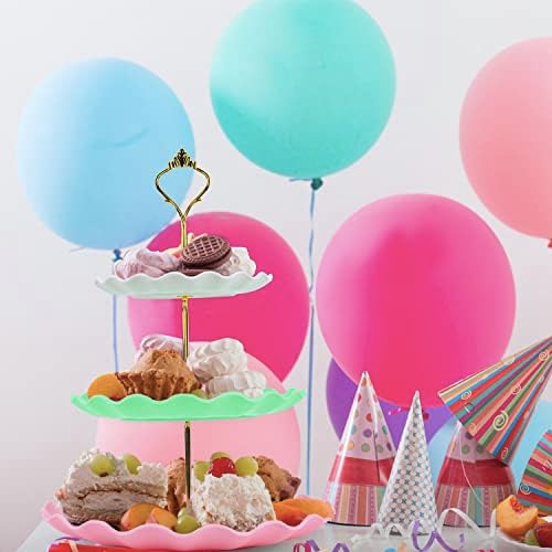 Штанд за кекс, 3-нивоа десертни плочи мини колачи овошје бонбони приказ кула колачиња фиока решетката бонбони држачи за десерт кула за