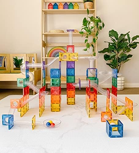 Конетикс Rainbow Ball Run | 92 компјутер Премиум магнетна пареа одобрена играчка за деца