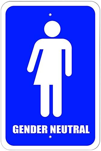 Пластичен знак Пол неутрална бања - Сите родови трансродови на трансродови на ползи - 6 x 9