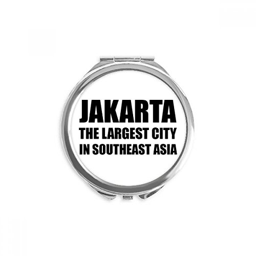 Џакарта Најголемиот Град Југоисточна Азија Рачно Компактно Огледало Тркалезно Преносно Џебно Стакло