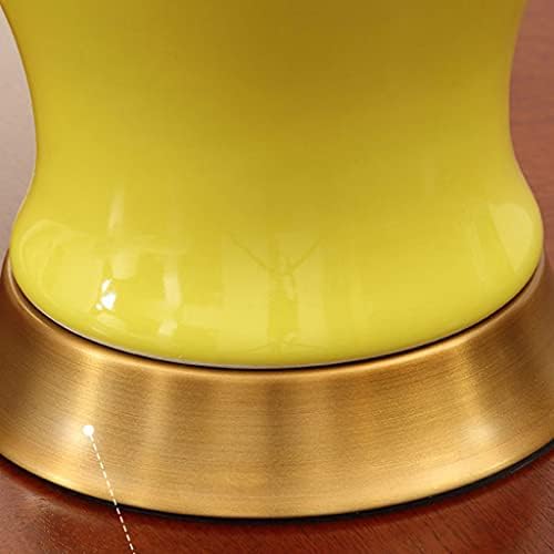 Haаоле Едноставна американска керамичка маса ламба жолта хотелска дневна соба спална соба кревет ламба кралица