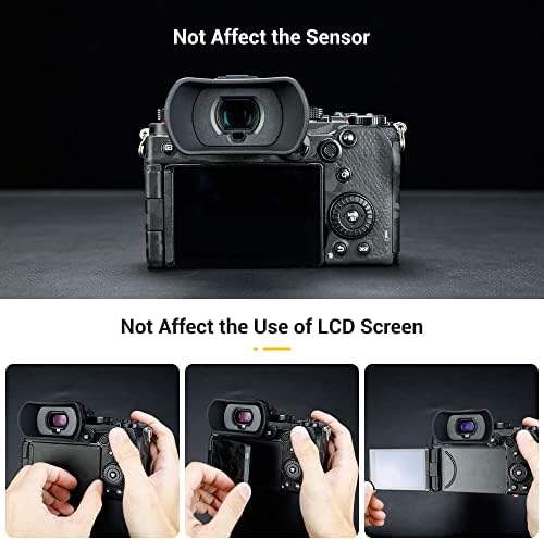 Lumix S5 Eyecup Eyepiece ， мека силиконска продолжена фотоапаратна чаша за очи, визир специјален за Panasonic Lumix S5 DC-S5 целосна камера