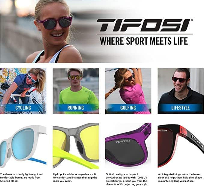 Swank спортски очила за сонце - идеален за возење велосипед, голф, пешачење, трчање, тенис и одличен изглед на животниот стил