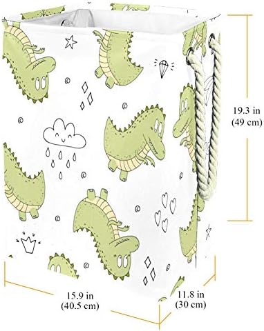 Нехомер Симпатична Шема Со Смешни Диносауруси 300д Оксфорд Пвц Водоотпорна Облека Ја Попречува Големата Корпа За Перење За Ќебиња
